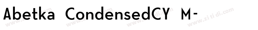 Abetka CondensedCY M字体转换